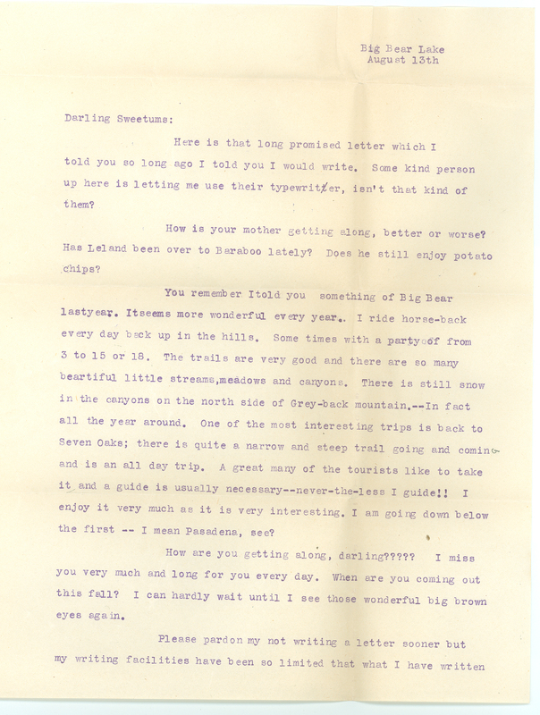 Gregg Marshall to Florence (Ransom) Nielsen, August 10, 1920 1