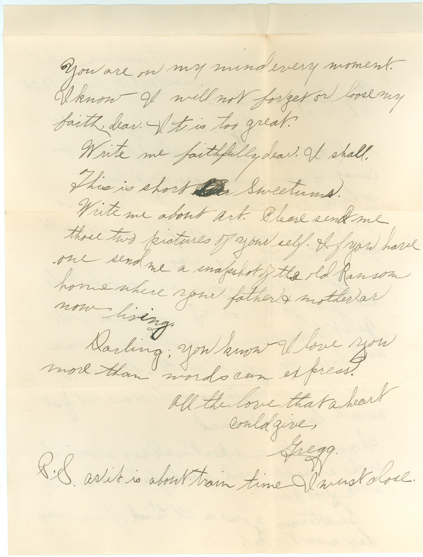 Gregg Marshall to Florence (Ransom) Nielsen, August 10, 1920 20