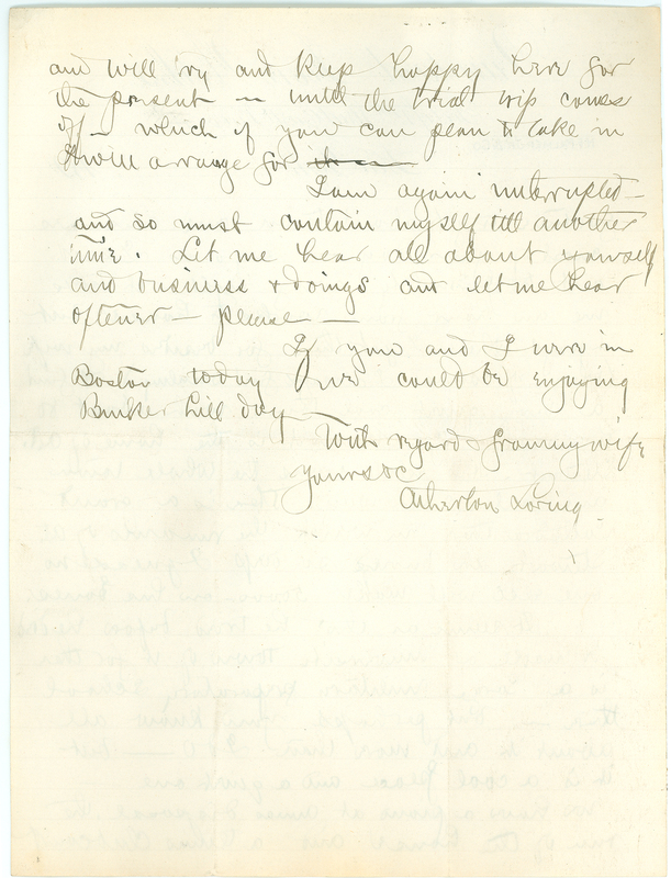 Atherton Loring letter to John Glidden 4