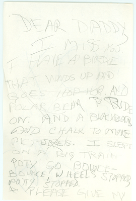 Scott Bennett letter page 1