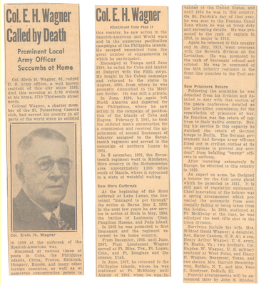 Wagner's obituary