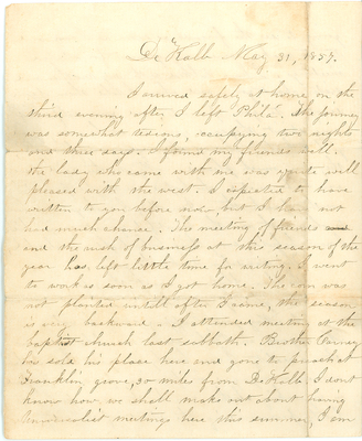 Josiah Glidden to Mary McConnell 1