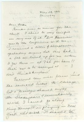 Sylvia Nielsen letter page 1